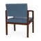 Lesro Lenox Wood Wide Guest Chair Wood Frame, Walnut, MD Titan Upholstery LW1201 - alternate 2